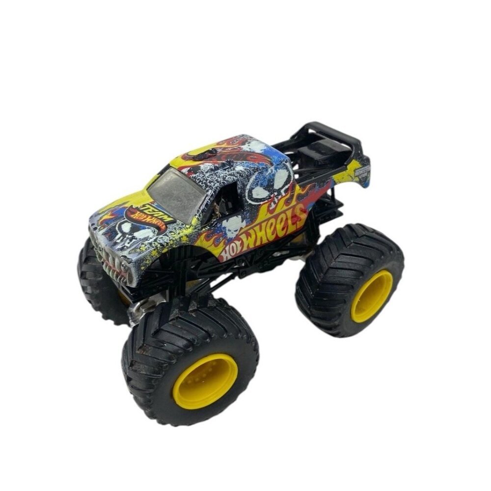 Monster Jam TEAM HOT WHEELS YELLOW Yellow‎ Rims Hot Wheels 1:64